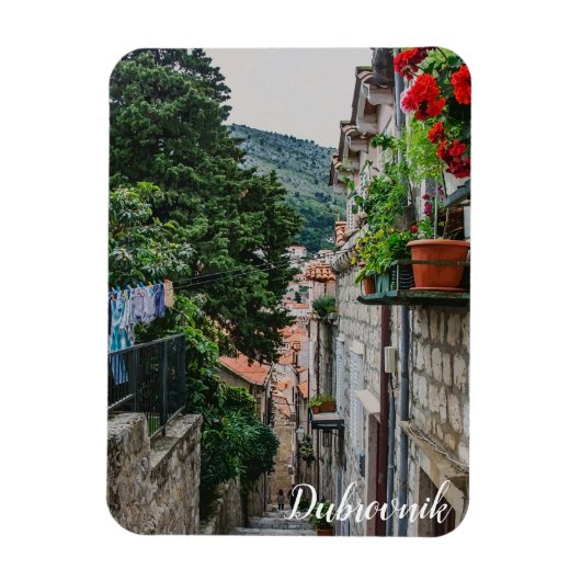 Die schmale Steinstraße in Dubrovnik Magnet (Vertikal)