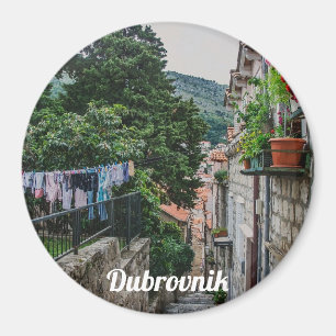 Die schmale Steinstraße in Dubrovnik Magnet
