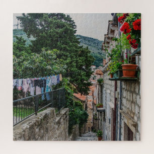 Die schmale Steinstraße in Dubrovnik Puzzle