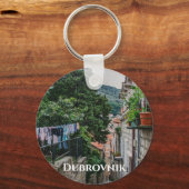 Die schmale Steinstraße in Dubrovnik Schlüsselanhänger (Rückseite)