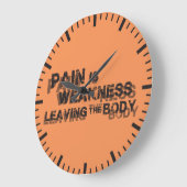 Die Schmerz sind die Schwäche, die den Körper Große Wanduhr (Winkel)