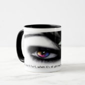 Die Schmerz verletzen nicht große Tasse (Vorderseite Links)