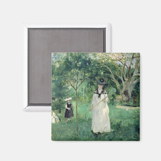 Die Schmetterlingsjagd, 1874 Magnet (Vorderseite/Rückseite)