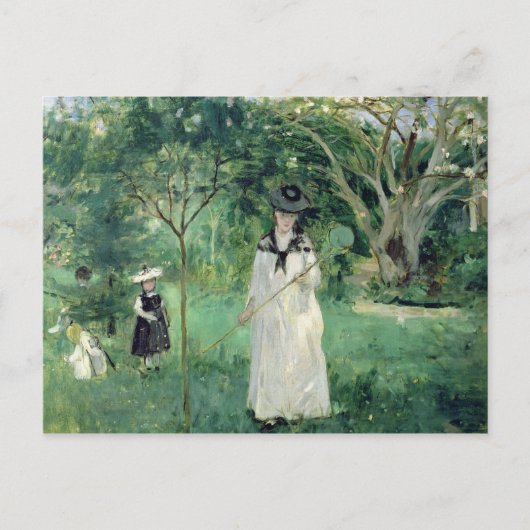 Die Schmetterlingsjagd, 1874 Postkarte (Vorderseite)