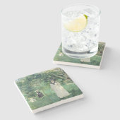 Die Schmetterlingsjagd, 1874 Steinuntersetzer (Seitenansicht)