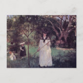 Die Schmetterlingsjagd durch Berthe Morisot Postca Postkarte (Vorderseite)