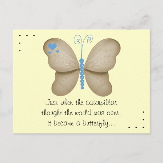 Die Schmetterlingspostkarte Postkarte (Vorderseite)