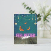 Die Schmetterlingsszene wird bald gut Postkarte (Stehend Vorderseite)