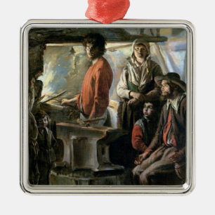 Die Schmiede, 1640 Silbernes Ornament