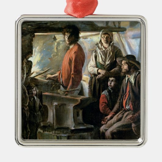 Die Schmiede, 1640 Silbernes Ornament (Vorne)