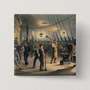 Die Schmiede auf Plattform vom großen Ost, Nacht Button