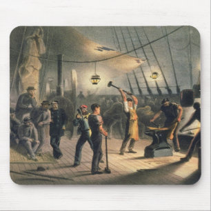 Die Schmiede auf Plattform vom großen Ost, Nacht Mousepad