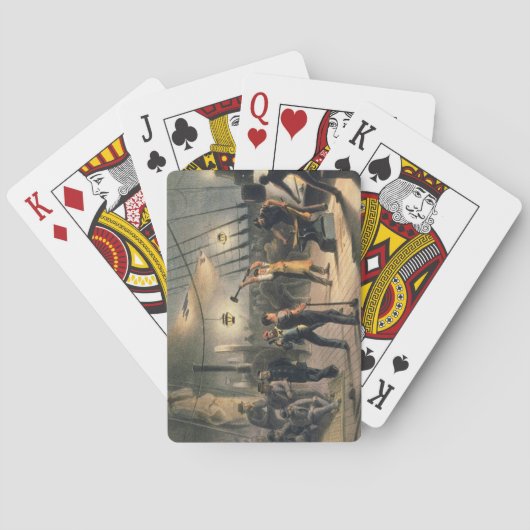 Die Schmiede auf Plattform vom großen Ost, Nacht Spielkarten (Rückseite)