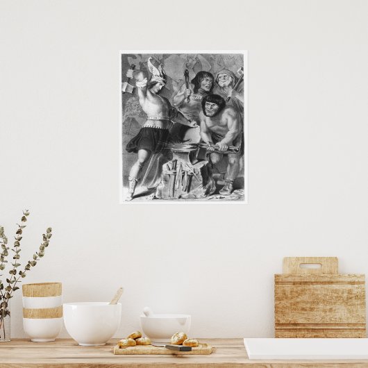 Die Schmiede des Vulkans Poster (Küche)