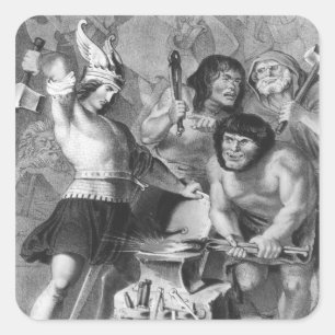 Die Schmiede des Vulkans Quadratischer Aufkleber