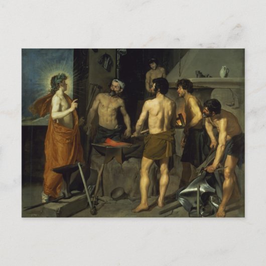 Die Schmiede von Vulkan, 1630 Postkarte (Vorderseite)