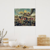 Die Schmieden vulkanischer Waffen mit der Zeit Poster (Küche)