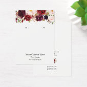Die Schmuck-Display-Card Earring, Burgundy Florals (Schreibtisch)