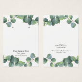 Die Schmuck-Display-Karte verdienen, Eukalyptus-De (Vorne & Hinten)