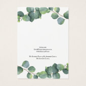 Die Schmuck-Display-Karte verdienen, Eukalyptus-De (Rückseite)