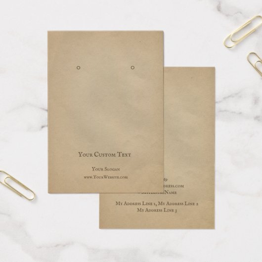 Die Schmuckkarte "Earring Jewelier Display Card", (Büro)