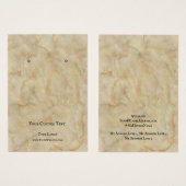 Die Schmuckkarte "Earring Juwelier", alte braune T (Vorne & Hinten)