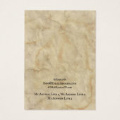 Die Schmuckkarte "Earring Juwelier", alte braune T (Rückseite)