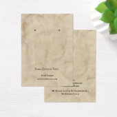 Die Schmuckkarte "Earring Juwelier", alte braune T (Schreibtisch)