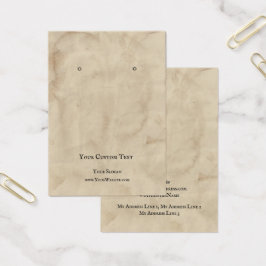 Die Schmuckkarte "Earring Juwelier", alte braune T