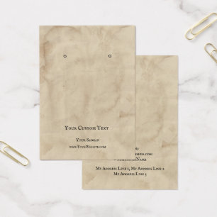 Die Schmuckkarte "Earring Juwelier", alte braune T