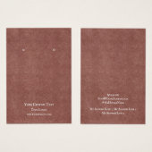 Die Schmuckkarte "Earring Juwelier", rustikale rot (Vorne & Hinten)