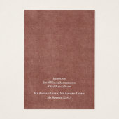 Die Schmuckkarte "Earring Juwelier", rustikale rot (Rückseite)