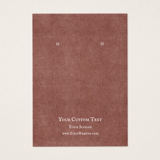 Die Schmuckkarte "Earring Juwelier", rustikale rot (Vorderseite)