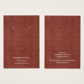 Die Schmuckkarte "Earring Juwelier", rustikale rot (Vorne & Hinten)