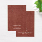 Die Schmuckkarte "Earring Juwelier", rustikale rot (Schreibtisch)