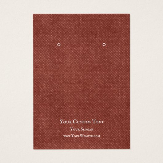 Die Schmuckkarte "Earring Juwelier", rustikale rot (Vorderseite)