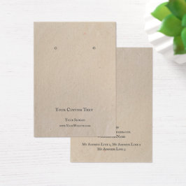 Die Schmuckkarte Earring, Vintage braune Kraft