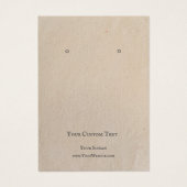 Die Schmuckkarte Earring, Vintage braune Kraft (Vorderseite)