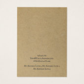 Die Schmuckkarte Earring, Vintage braune Kraft (Rückseite)