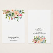 Die Schmuckkarte "Ering Juwelier", Aquarell Floral (Vorne & Hinten)