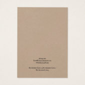 Die Schmuckkarte, rustikale Kraft erden (Rückseite)