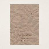 Die Schmuckkarte verdienen, Design Art Gerecycelt (Vorderseite)