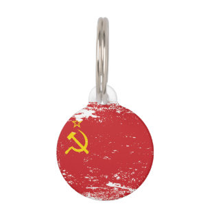 Die Schmutz-Sowjetunions-Flagge - UDSSR Haustiermarke