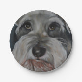 Die Schnauzer-Paper-Teller Pappteller (Vorderseite)