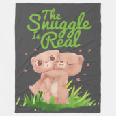 Die Schnecke ist ein echter Niedlicher Bärenhaufen Fleecedecke (Vorderseite)