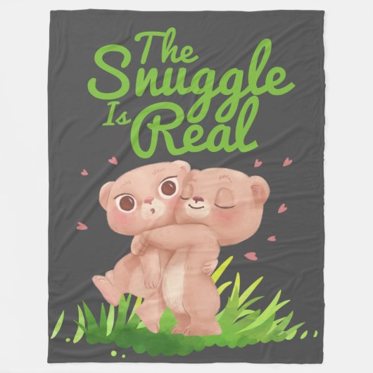 Die Schnecke ist ein echter Niedlicher Bärenhaufen Fleecedecke (Vorderseite)