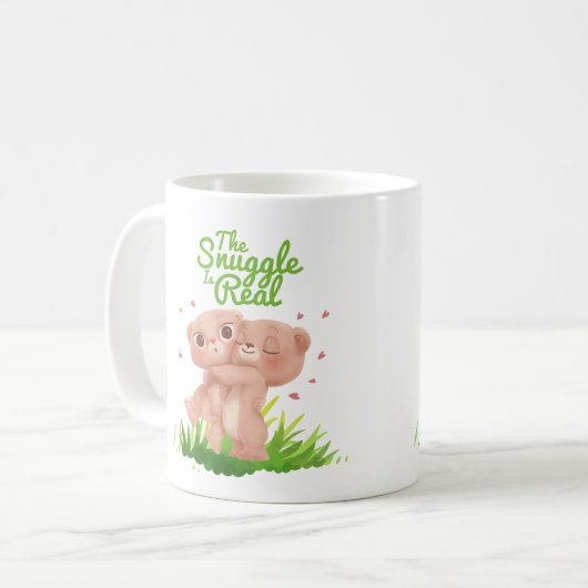 Die Schnecke ist ein echter Niedlicher Bärenhaufen Kaffeetasse (Vorderseite Links)