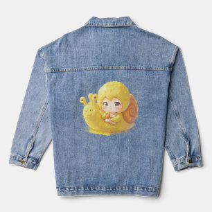 Die Schnecke und der Zauber der Blütenkronen.1 Jeansjacke