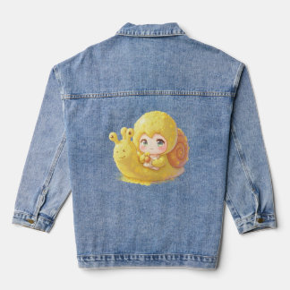 Die Schnecke und der Zauber der Blütenkronen.1 Jeansjacke