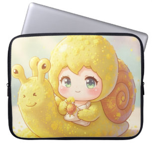Die Schnecke und der Zauber der Blütenkronen.1 Laptopschutzhülle